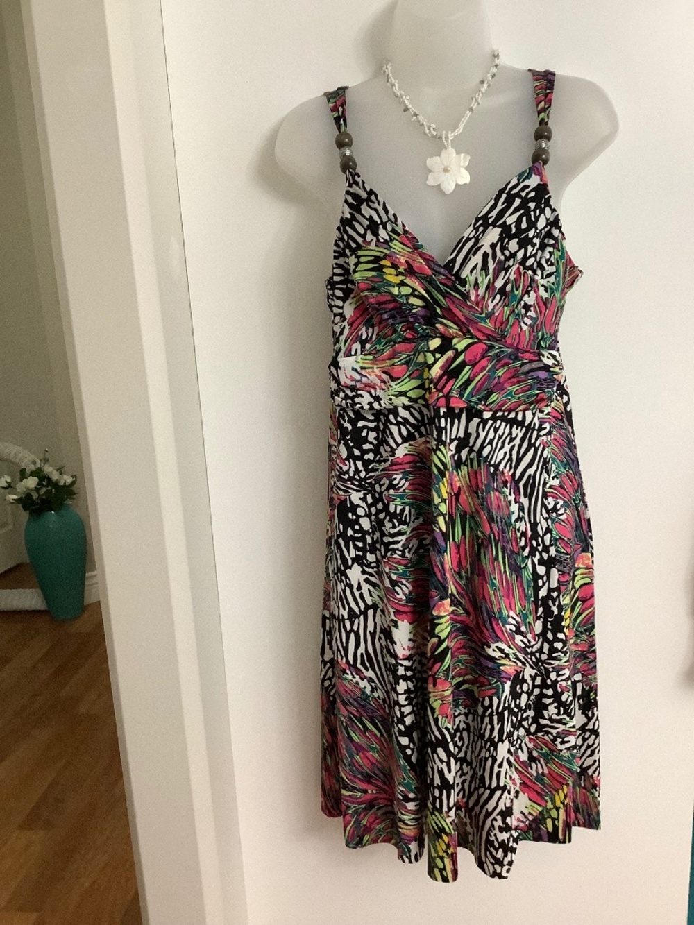 Nicole Benisti Boho Zebra Sun dress fits MEDIUM 36-37 bust